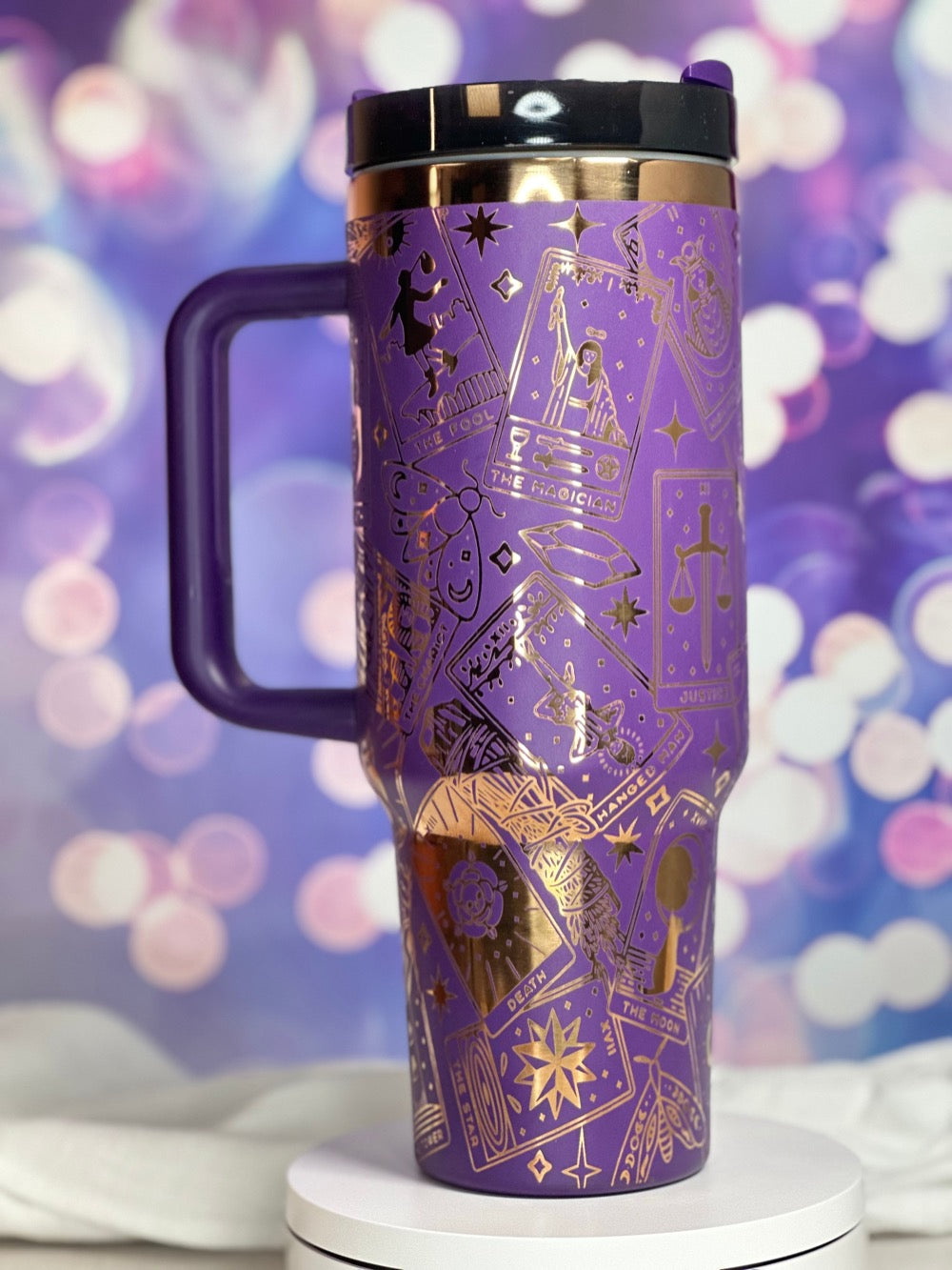 Tarot Card Laser Engraved 40oz Tumbler