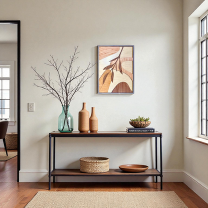 Layered Wood Botanical Wall Art Trio – Handcrafted Nature-Inspired Panels