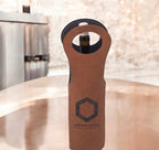 Personalized Leatherette Wine Tote