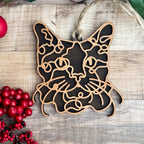 Personalized Cat Breed Ornament - Custom Wood Pet Keepsake