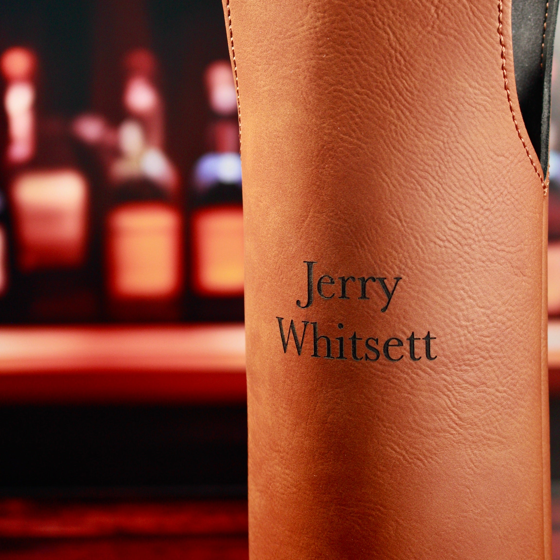 Personalized Leatherette Wine Tote