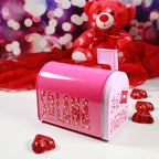 Personalized Valentines Tin Mailbox for Kids, Custom Name Tin Treat Holder