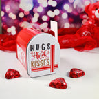 Personalized Valentines Tin Mailbox for Kids, Custom Name Tin Treat Holder