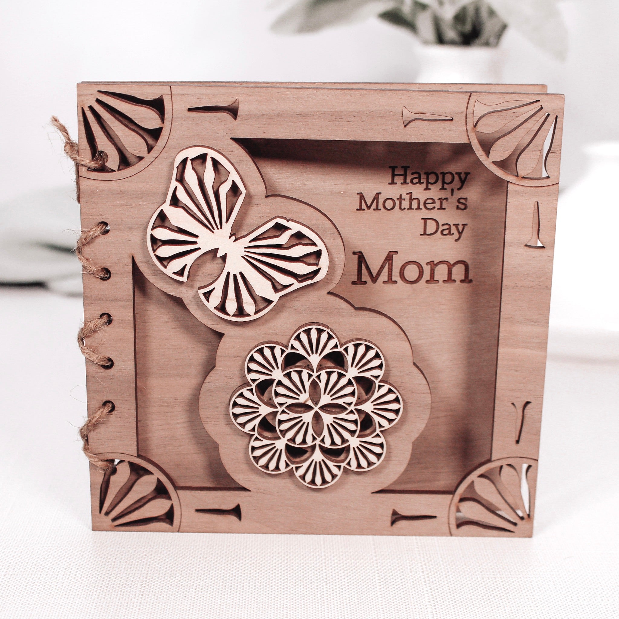 Wooden Personalized Mother's Day Card