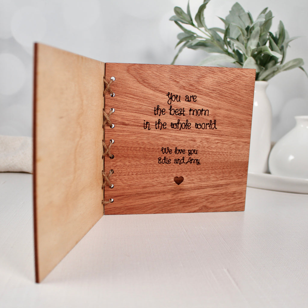 Engraved Mother's Day Wooden Card