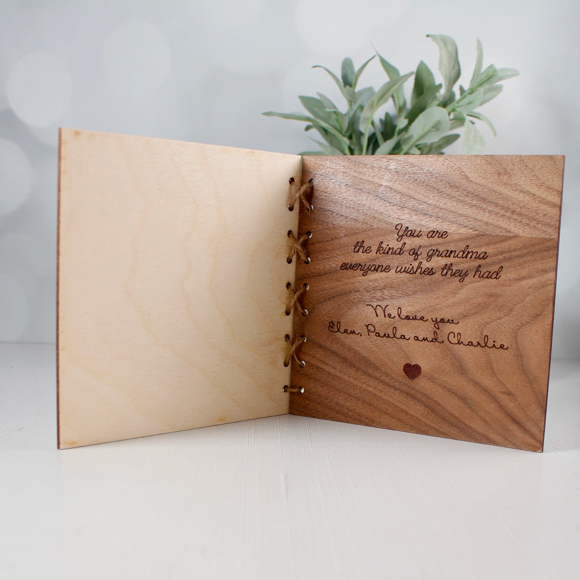 Engraved Mother's Day Wooden Card