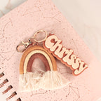 Personalized Name Tag Rainbow Keychain/Backpack Tag