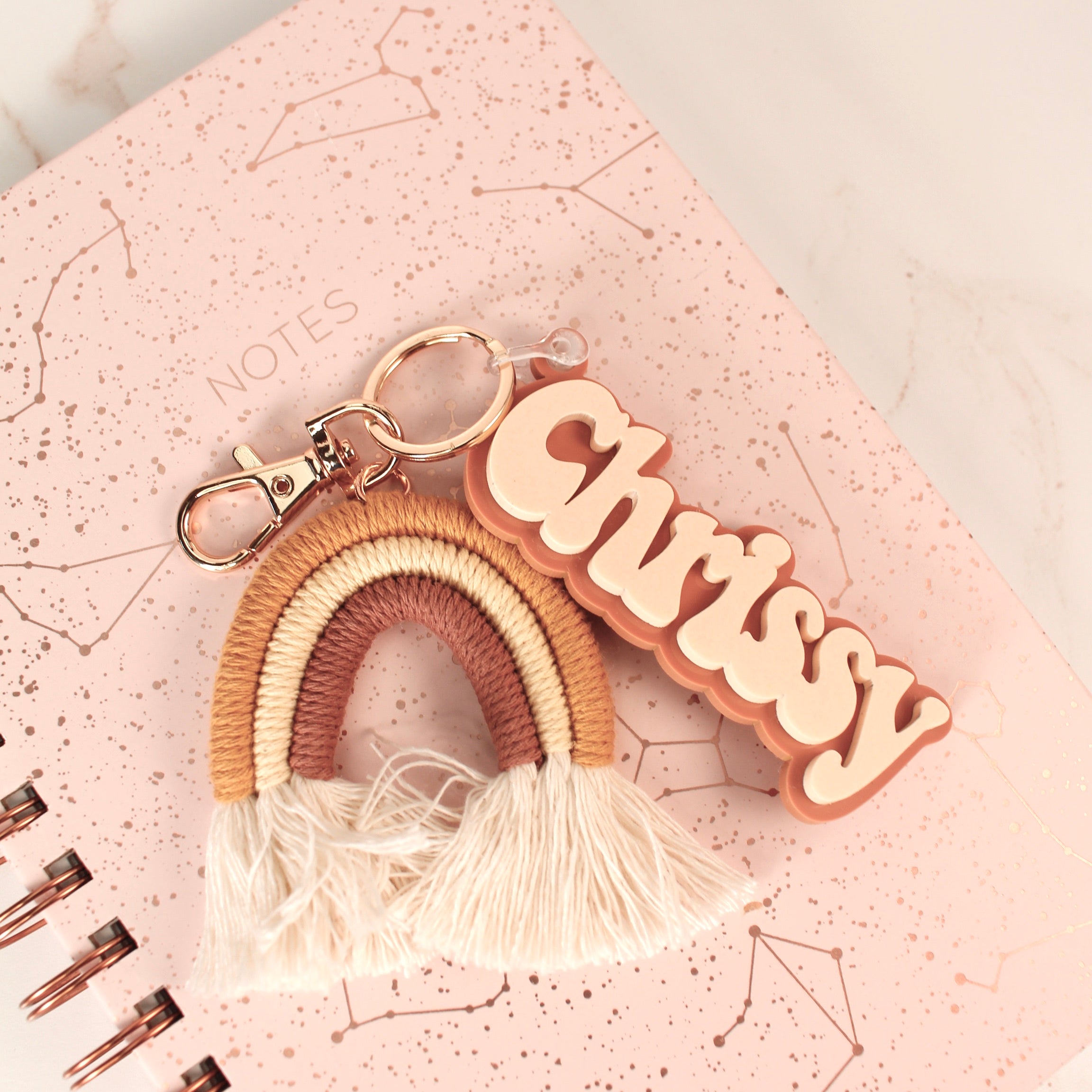 Personalized Name Tag Rainbow Keychain/Backpack Tag