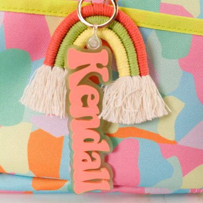 Personalized Name Tag Rainbow Keychain/Backpack Tag