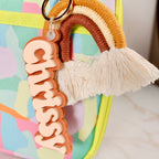 Personalized Name Tag Rainbow Keychain/Backpack Tag