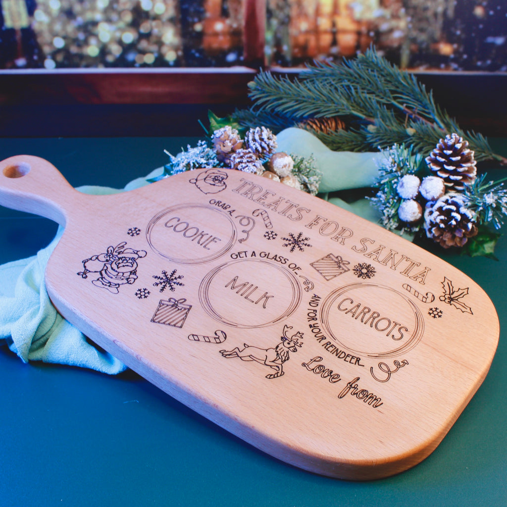 Large Treats for Santa Personalized Cutting Board
