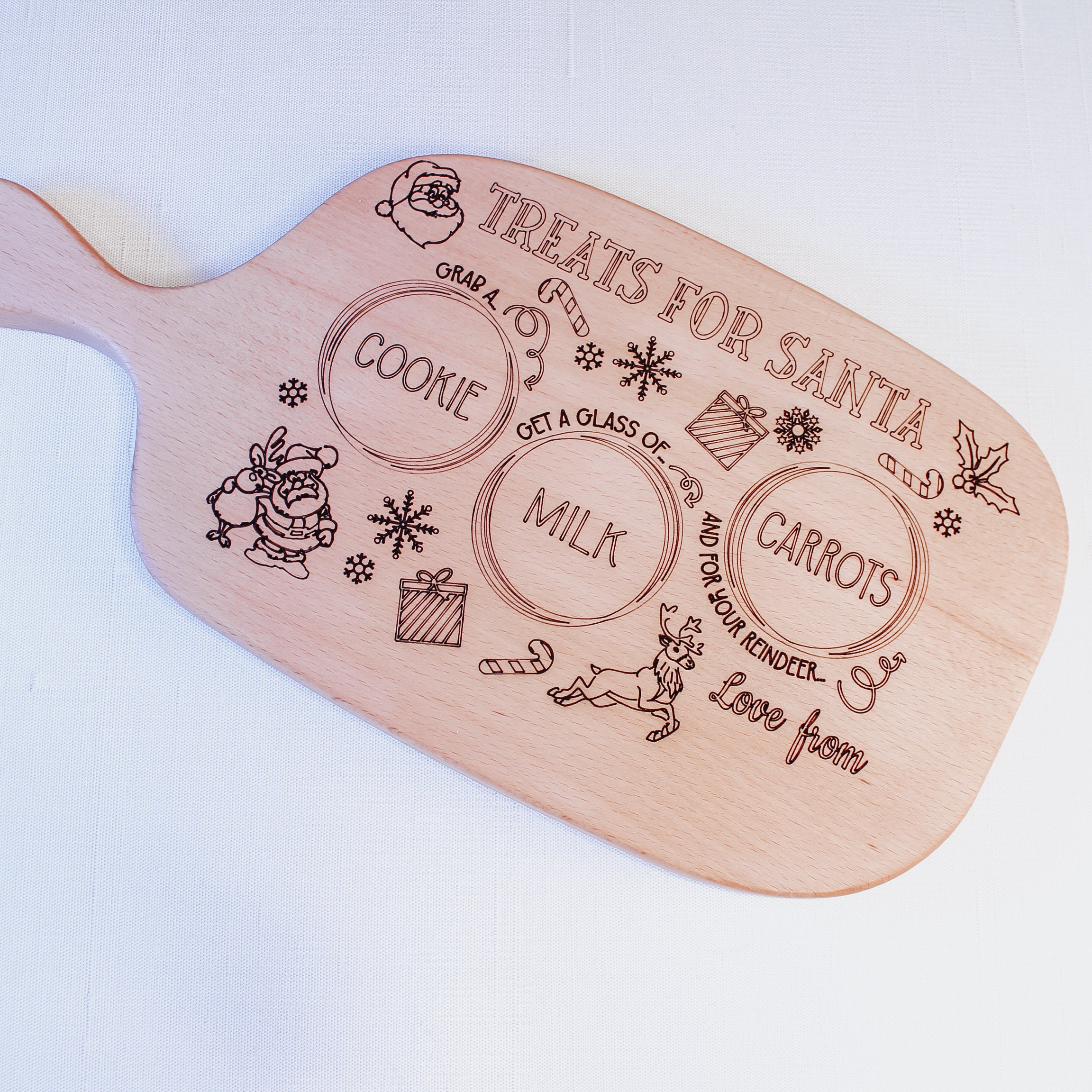 Large Treats for Santa Personalized Cutting Board