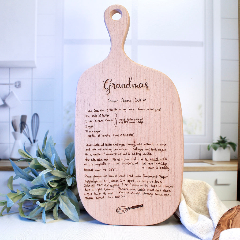 Custom Engraved Recipe Cutting Board