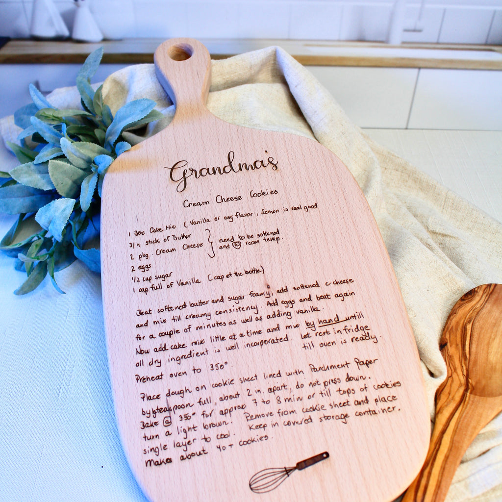 Custom Engraved Recipe Cutting Board