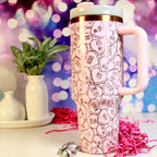 String of Hearts Laser Engraved 40oz Tumbler