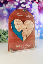 Custom Personalized Keepsake Map Stand