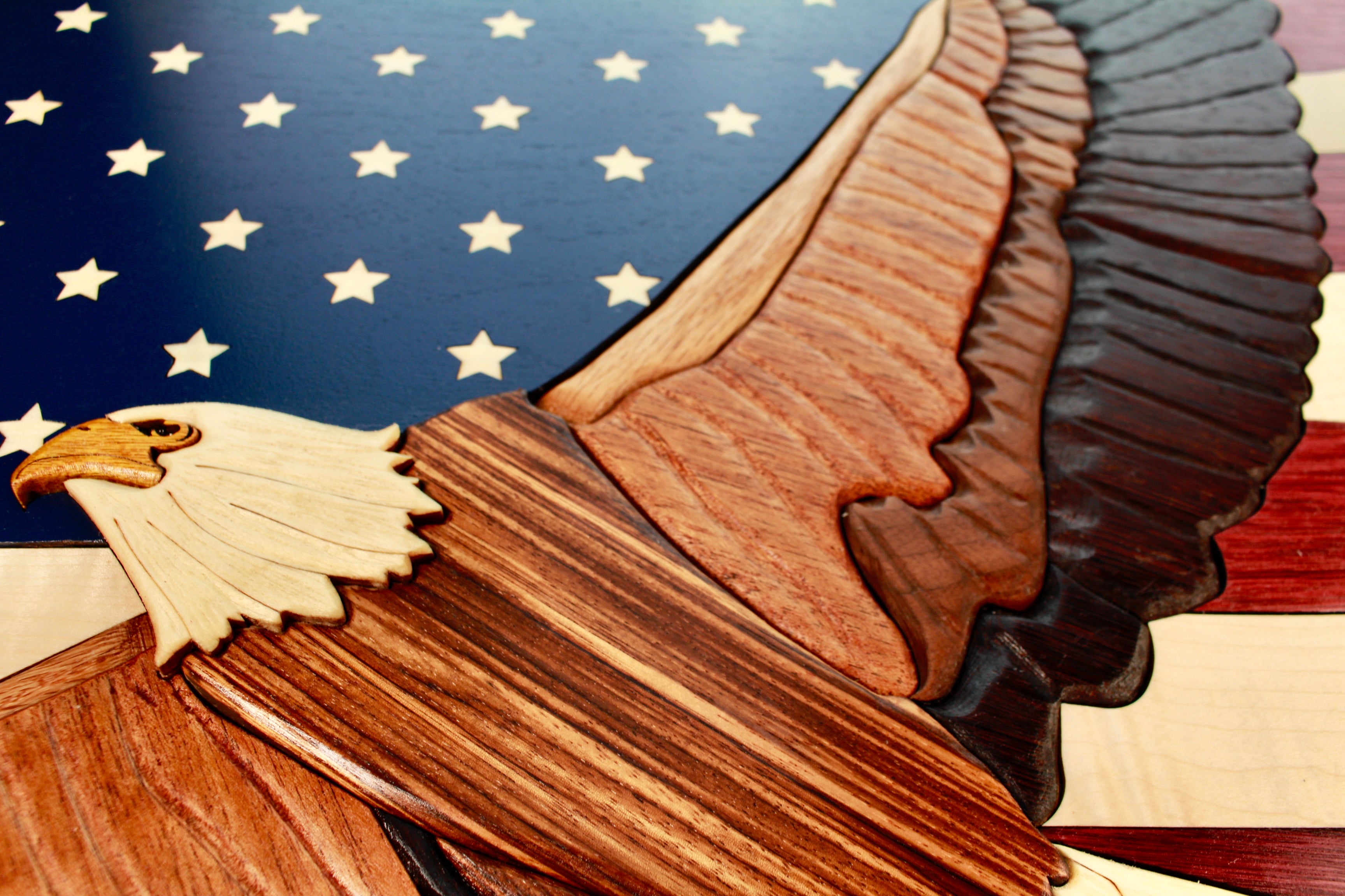 Flying Eagle with Flag Wall Art