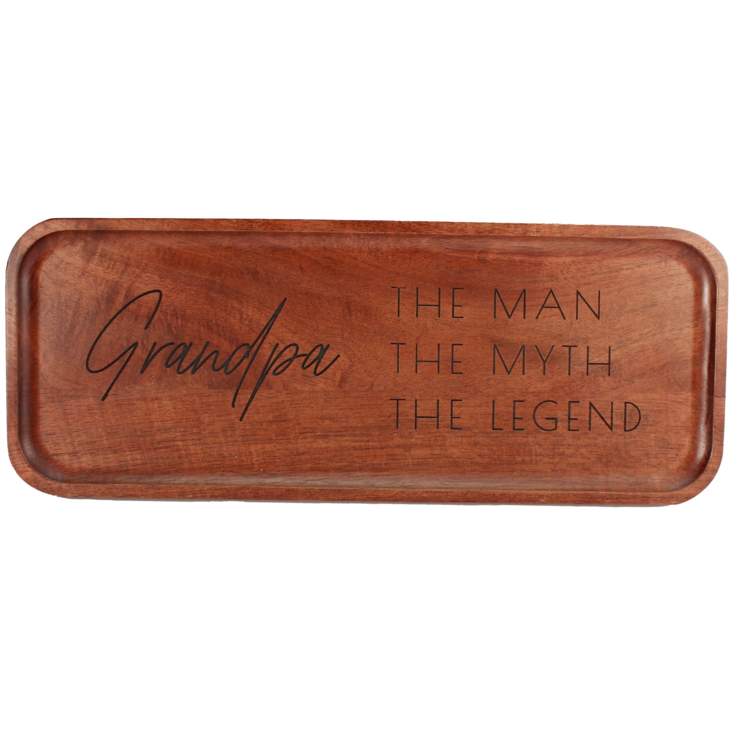 Acacia Wood Tray For Dad or Grandpa