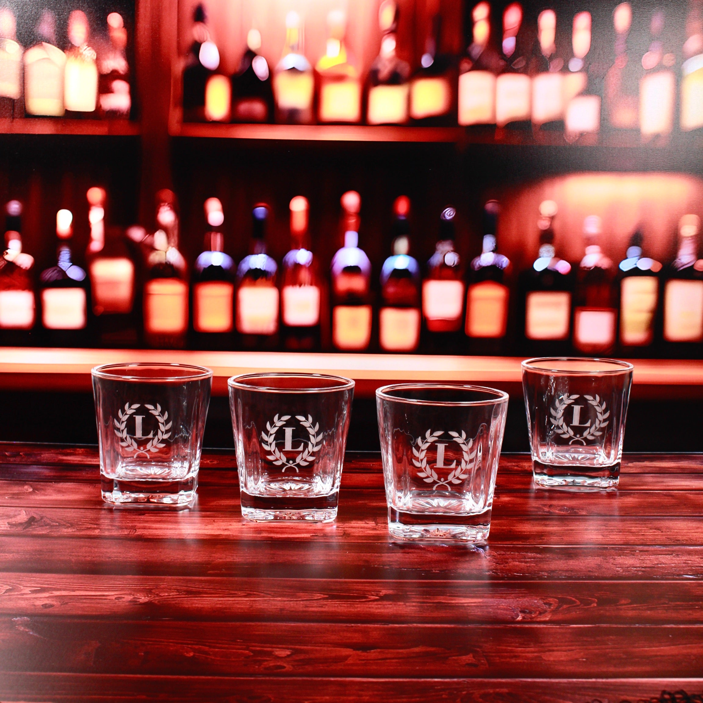 Custom Engraved Whiskey Decanter and Glass Set