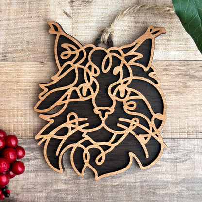 Personalized Cat Breed Ornament - Custom Wood Pet Keepsake