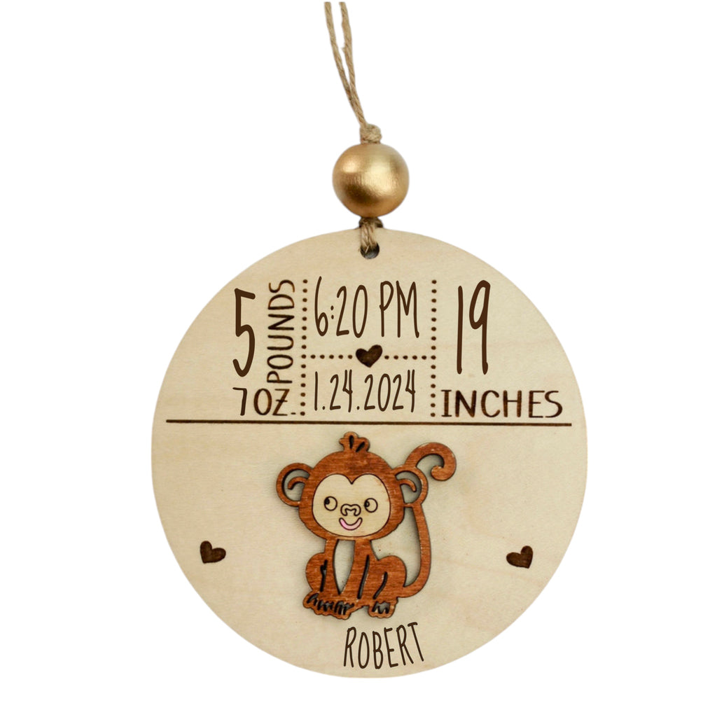 Baby's 1st Christmas Birth Stats Ornament