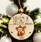 Baby's 1st Christmas Birth Stats Ornament