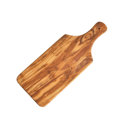 OLIVE WOOD SERVING BOARD WITH HANDLE – 13″