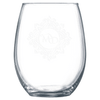 Custom Engraved Stemless Wine Glasses – 9 oz or 15 oz, Personalized with Text or Logo