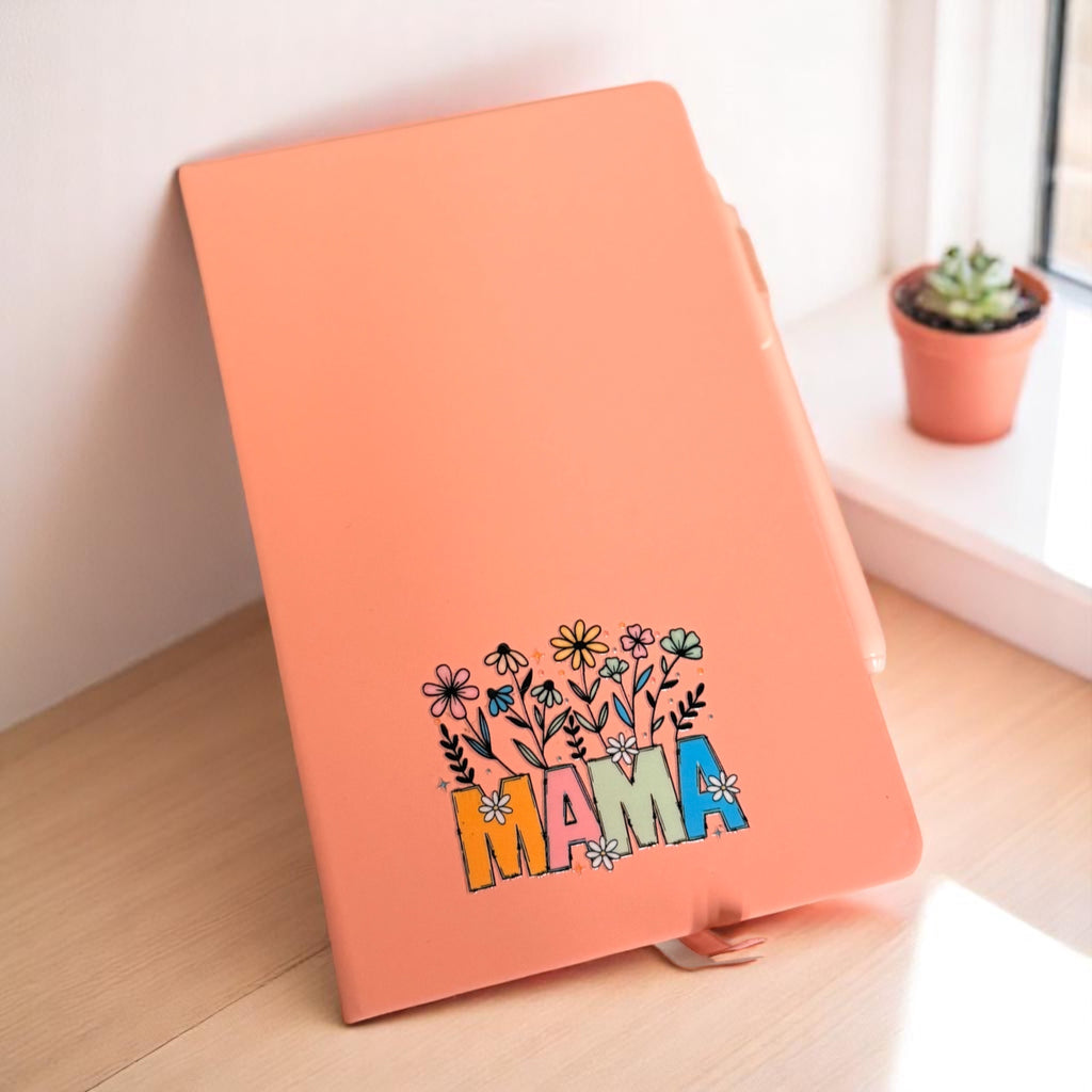 Mom Notebook Design Colorful floral “MAMA” notebooks – a perfect gift for moms to write ...