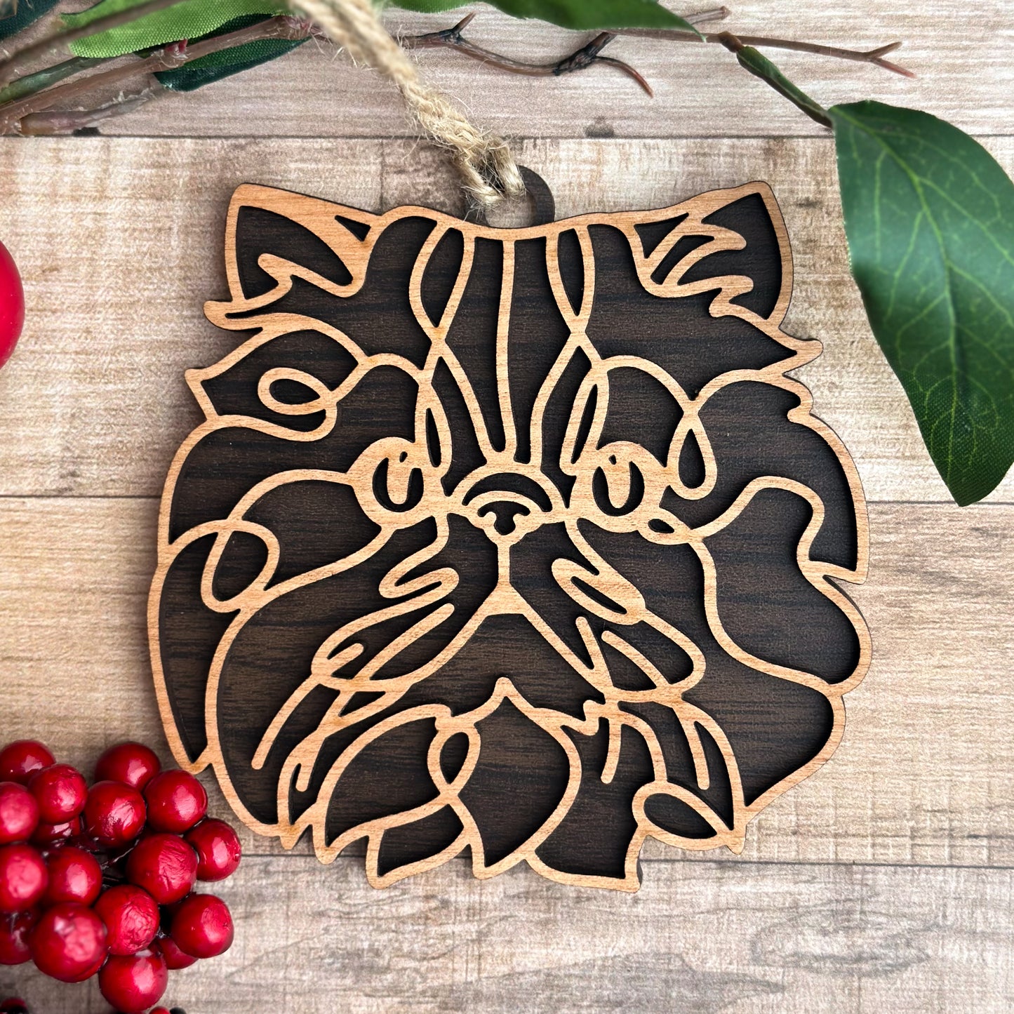 Personalized Cat Breed Ornament - Custom Wood Pet Keepsake