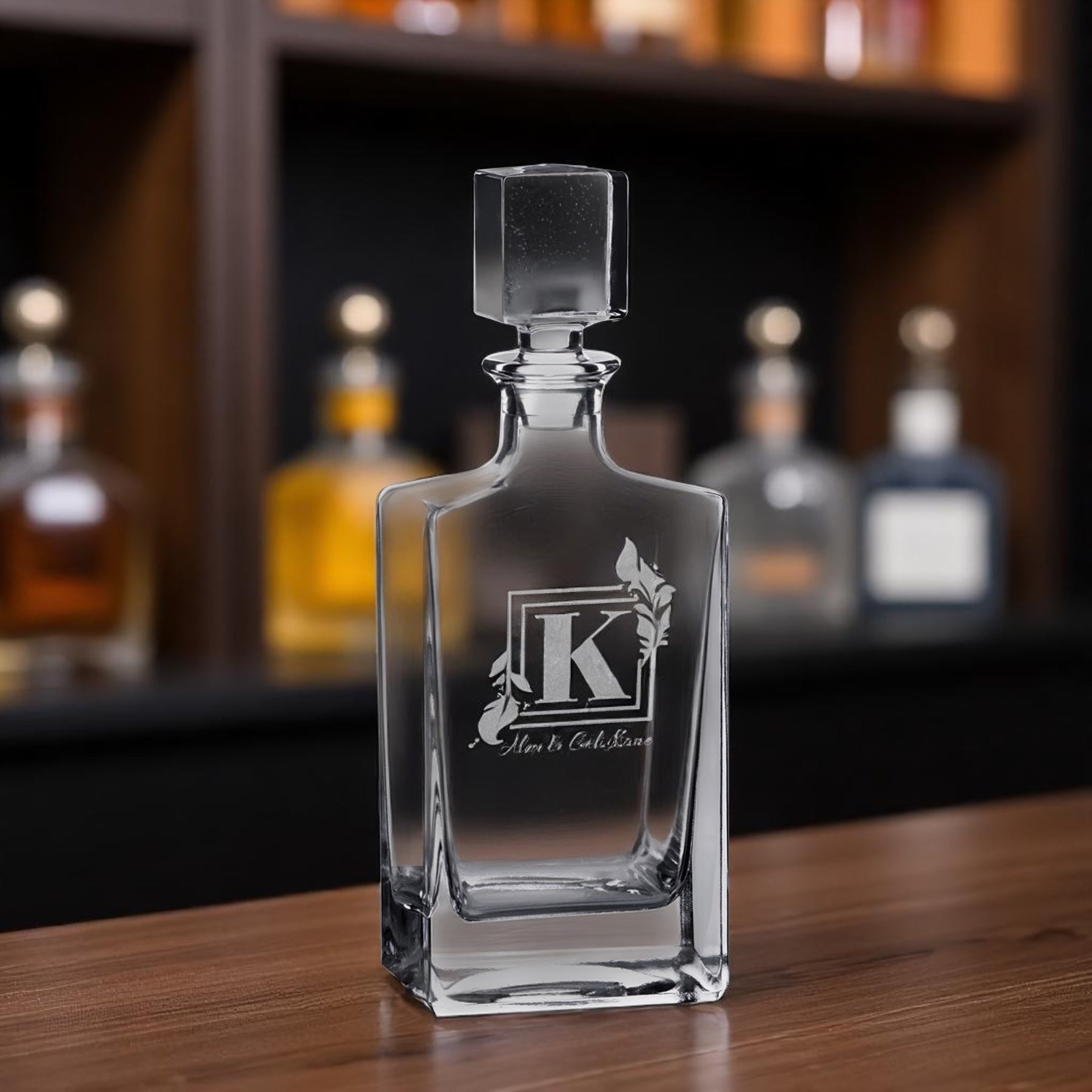 Custom Engraved Whiskey Decanter