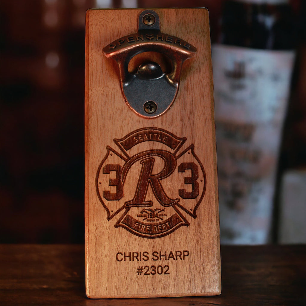 Engraved Hardwood Bottle Opener