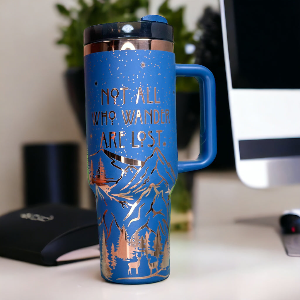 Tarot Card Laser Engraved 40oz Tumbler