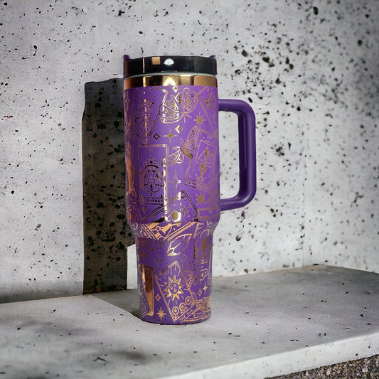 Tarot Card Laser Engraved 40oz Tumbler