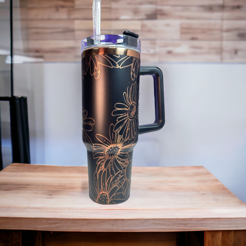 Tarot Card Laser Engraved 40oz Tumbler