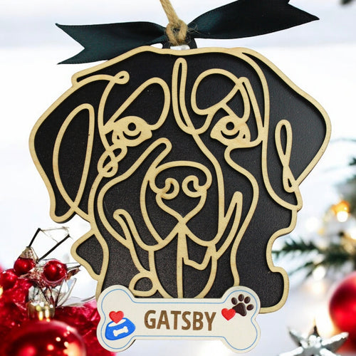Personalized Dog Breed Ornament - Custom Wood Pet Keepsake