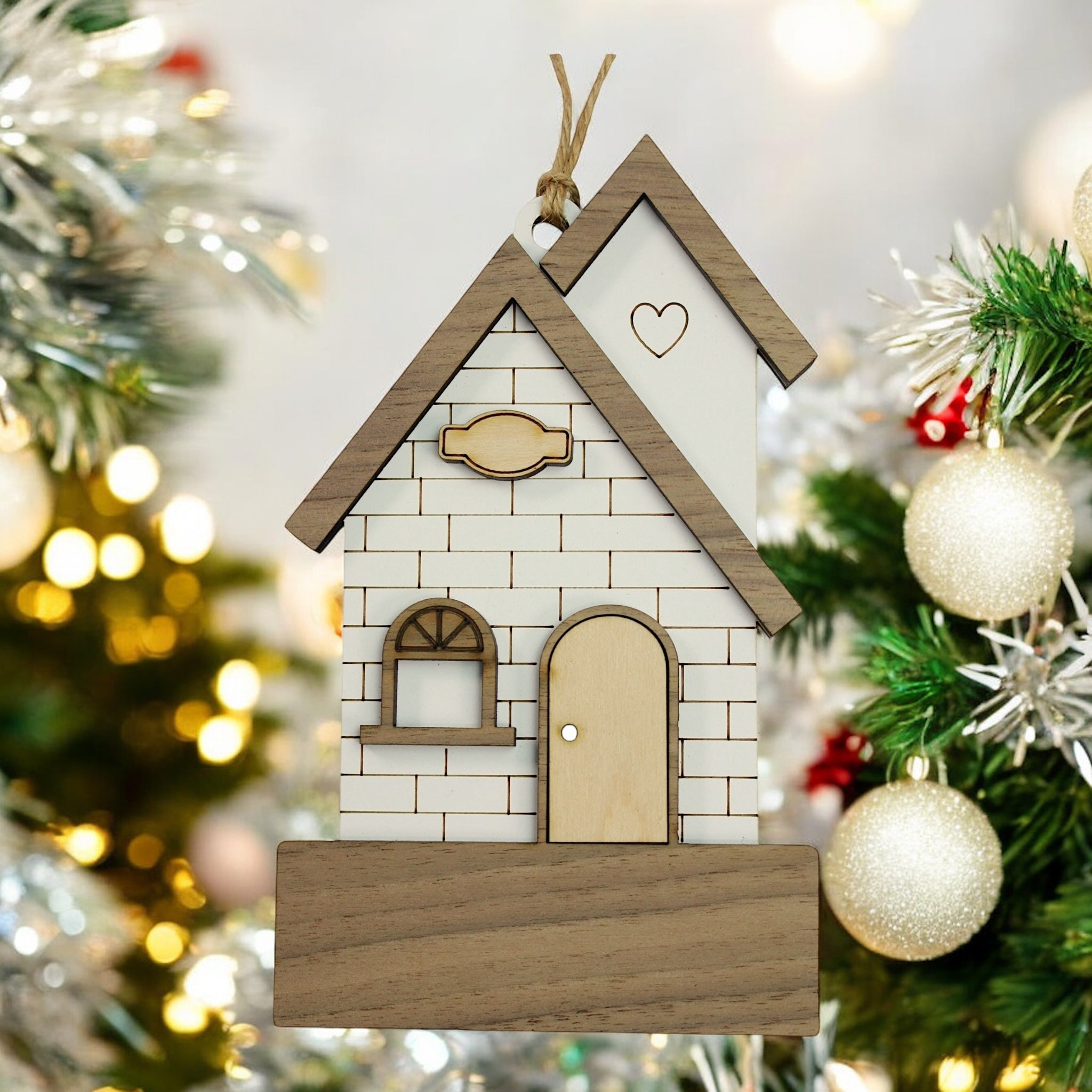 Personalized House Ornament, First Home Christmas Decor, Realtor Closing Gift