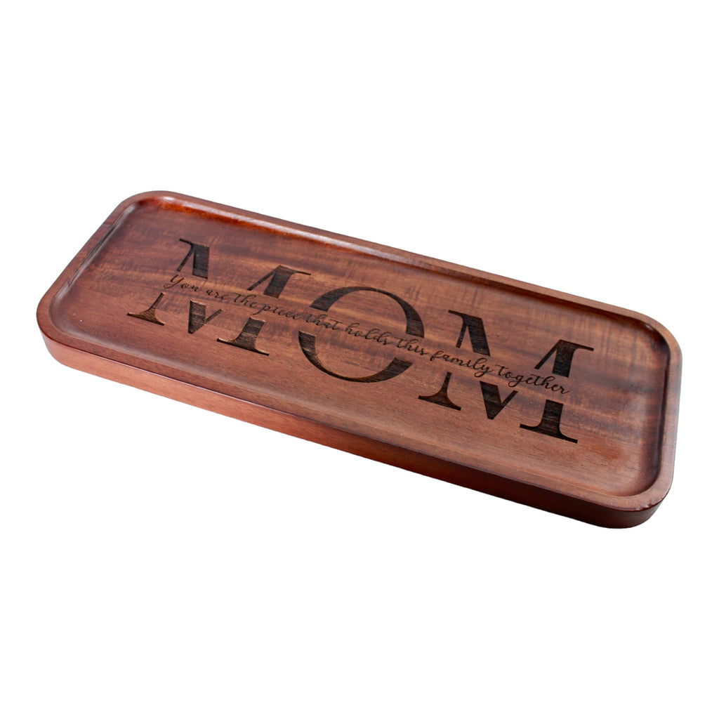 Acacia Wood Tray For Mom or Grandma