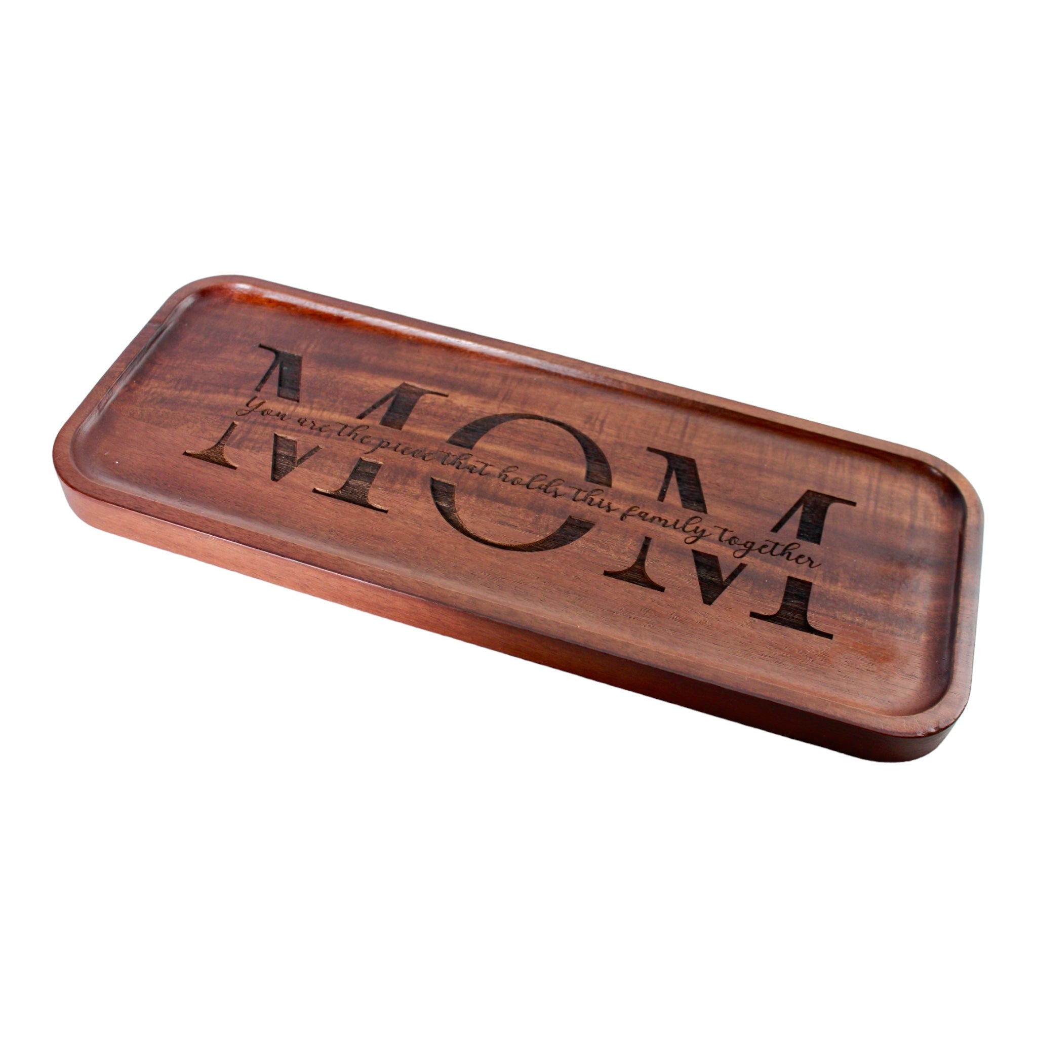 Acacia Wood Tray For Mom or Grandma