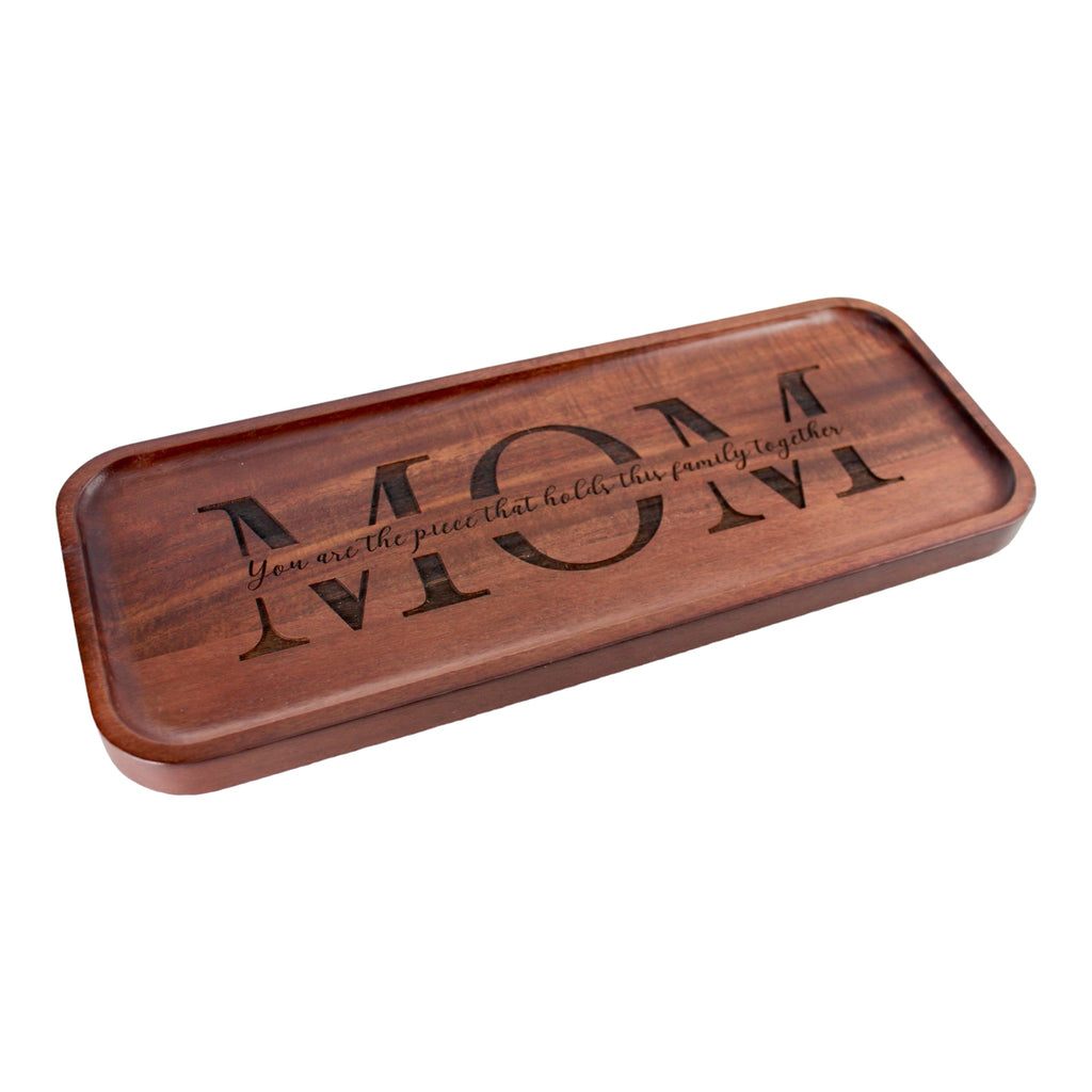 Acacia Wood Tray For Mom or Grandma