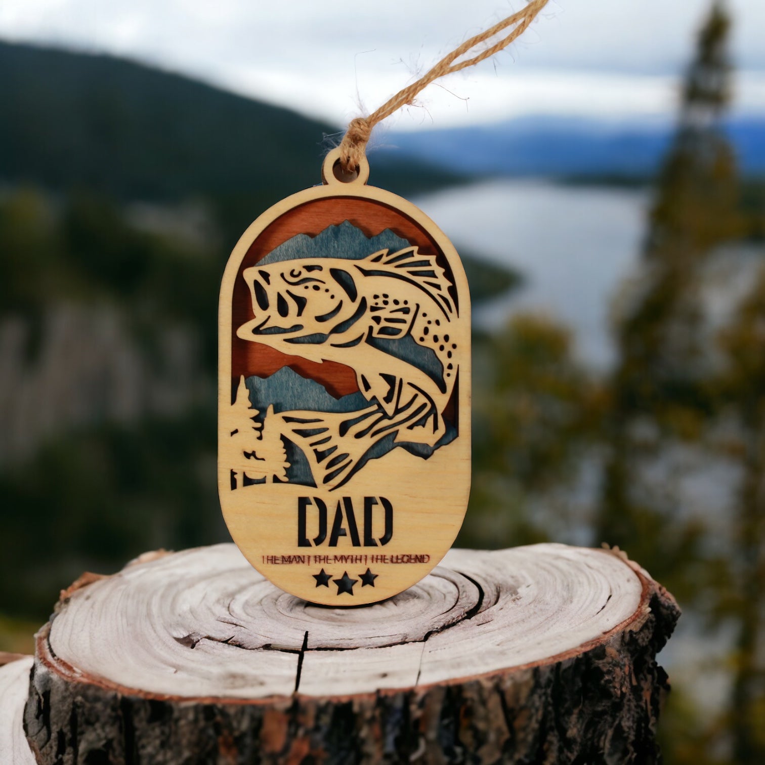 Fish Christmas Ornament for Dad or Grandpa
