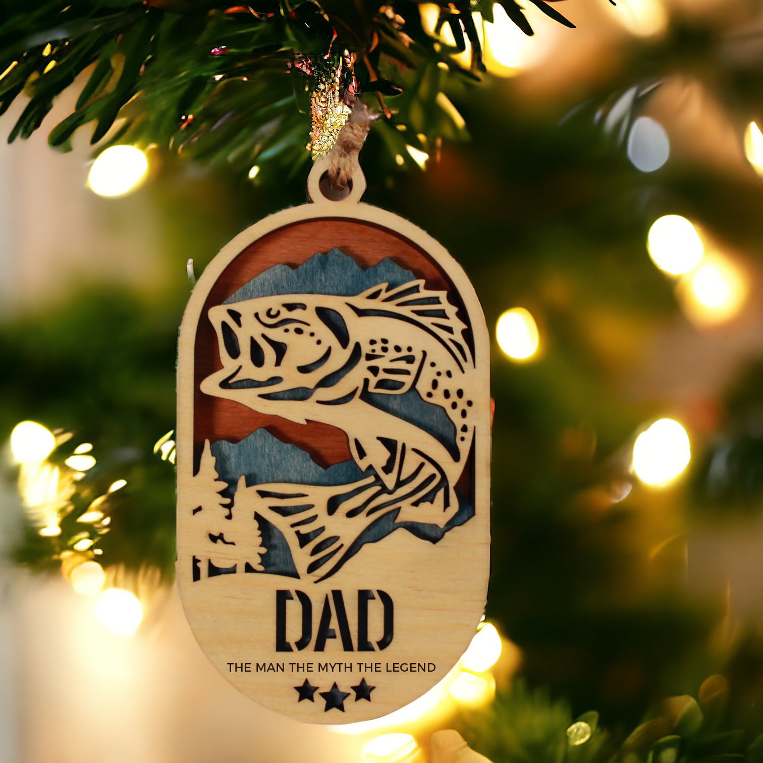 Fish Christmas Ornament for Dad or Grandpa