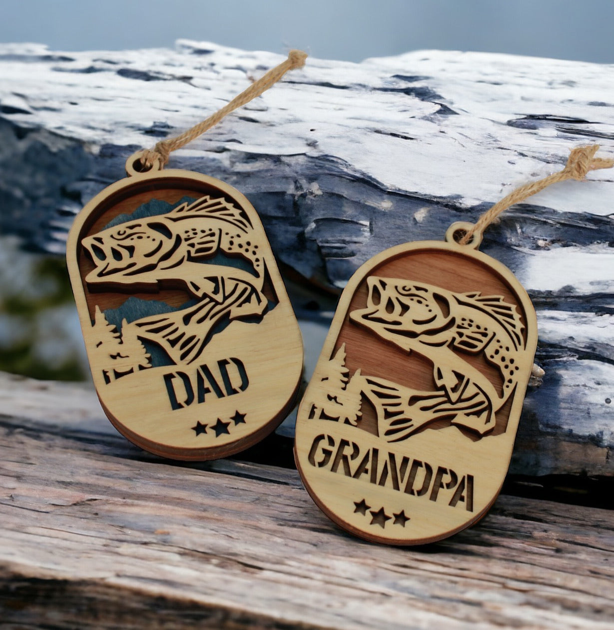 Fish Christmas Ornament for Dad or Grandpa