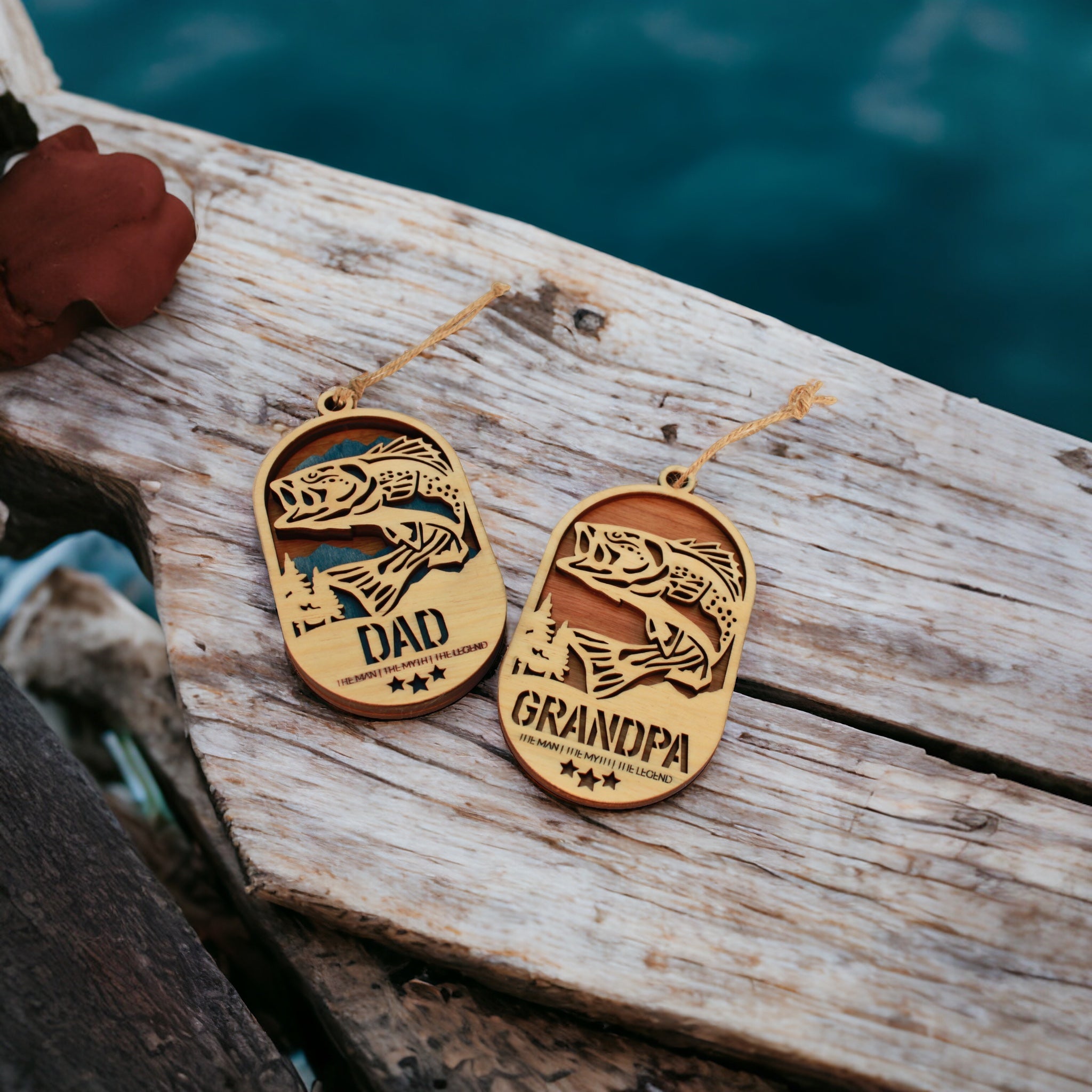 Fish Christmas Ornament for Dad or Grandpa