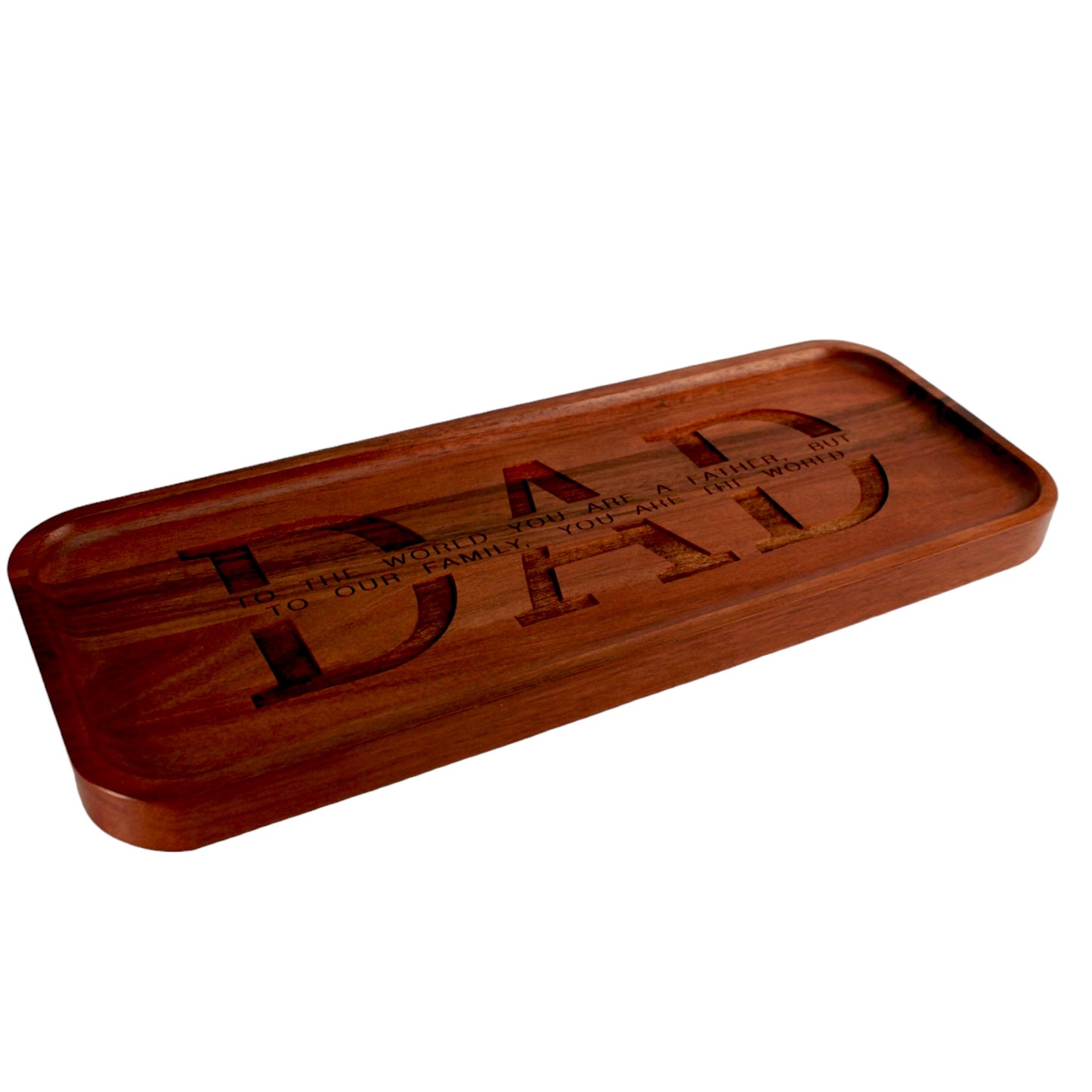 Acacia Wood Tray For Dad or Grandpa