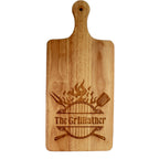 GrillFather Engraved Cutting Board with Handle