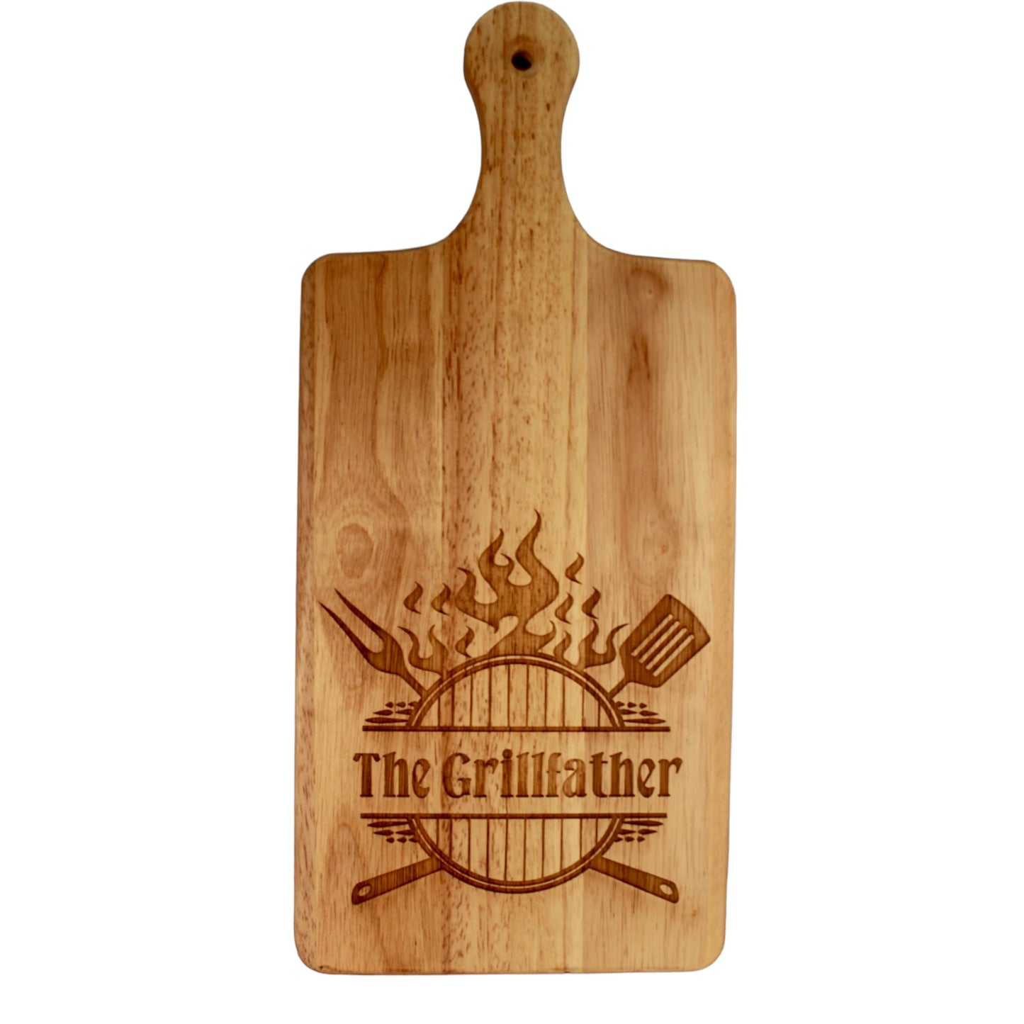 GrillFather Engraved Cutting Board with Handle