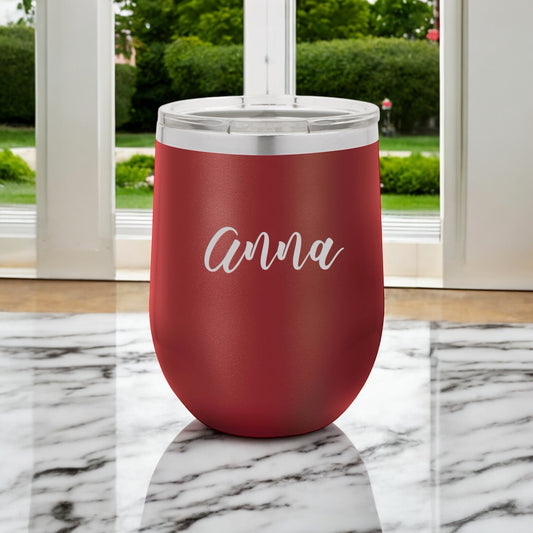 Engraved 12oz Wine Tumbler