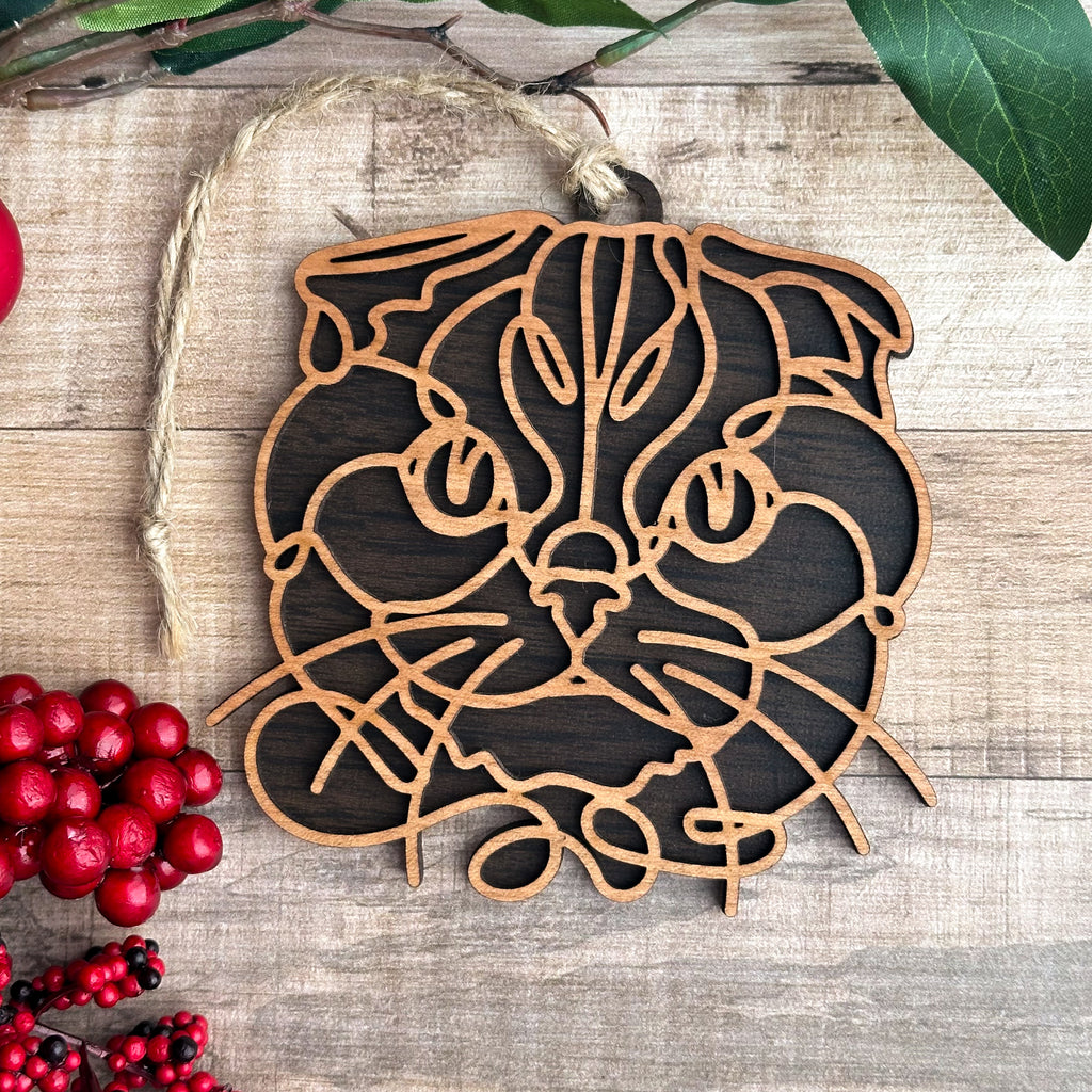 Personalized Cat Breed Ornament - Custom Wood Pet Keepsake