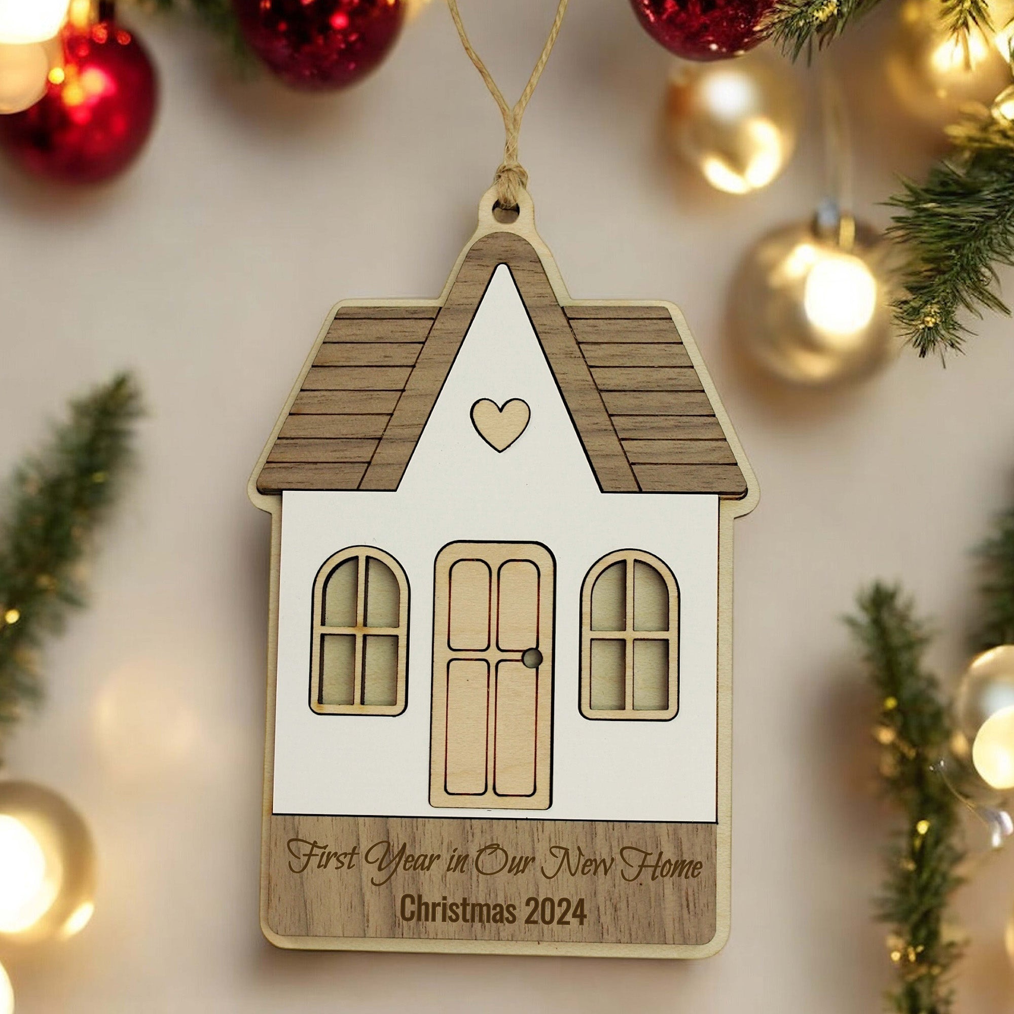New Home Christmas Decoration, First House Celebration, New Homeowner Keepsake